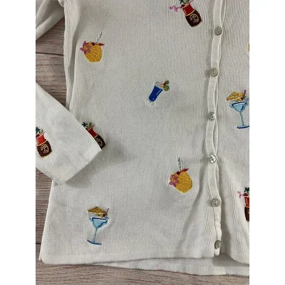 Alexandra Bartlett Petite White Embroidered Cardigan - PS - Picture 2 of 12